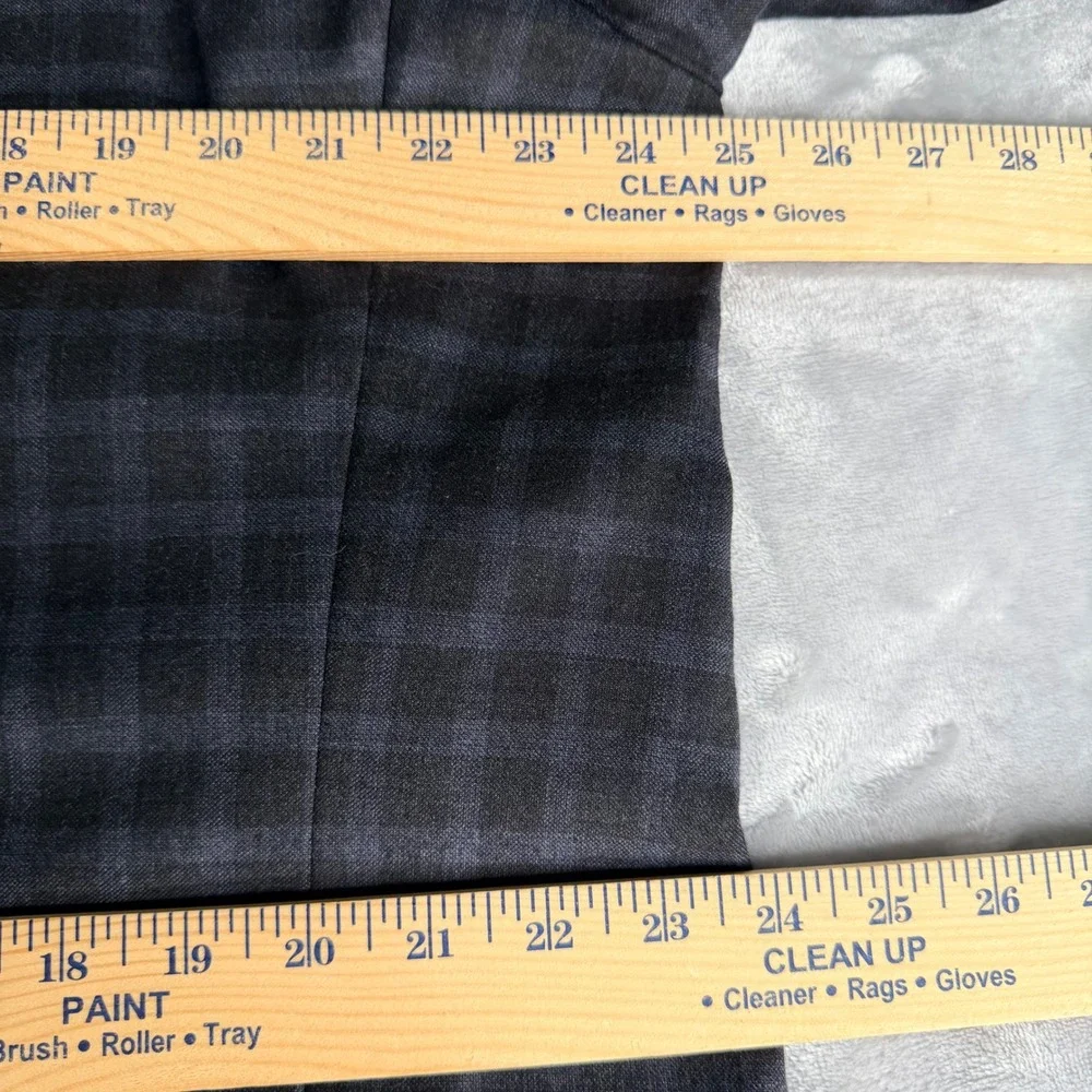Marc New York Andrew Marc Mens 48XL Wool Sport Coat Blazer Plaid Leather Trim